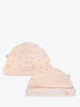 The Little Tailor Baby Cotton Hat Set, Pack of 2, Pink