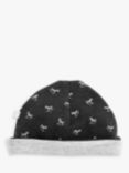 The Little Tailor Baby Cotton Hat & Booties Set, Charcoal