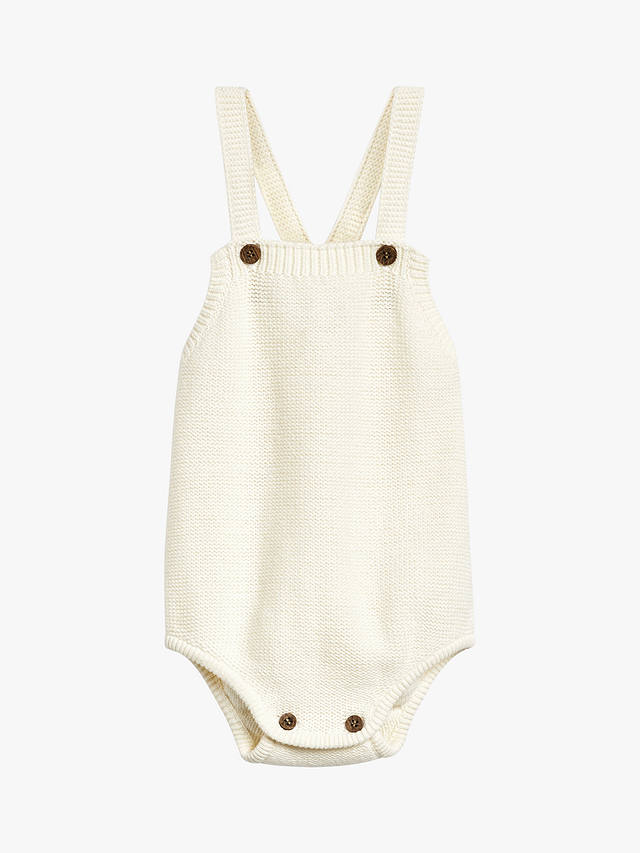 The Little Tailor Baby Knitted Romper, Cream