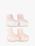 The Little Tailor Baby Stripe & Rocking Horse Booties, Pack of 2
