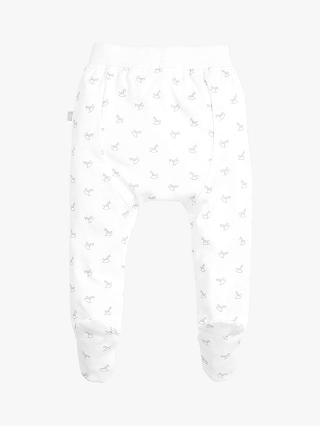 The Little Tailor Baby Rocking Horse Trousers, White