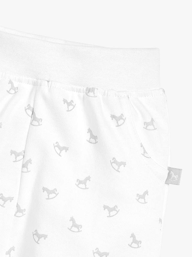 The Little Tailor Baby Rocking Horse Trousers, White