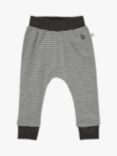 The Little Tailor Kids' Stripe Print Joggers, Charcoal Grey