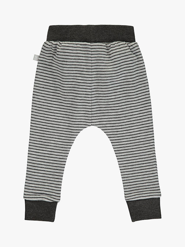 The Little Tailor Kids' Stripe Print Joggers, Charcoal Grey