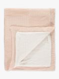 The Little Tailor Plush Knit Blanket, Pink