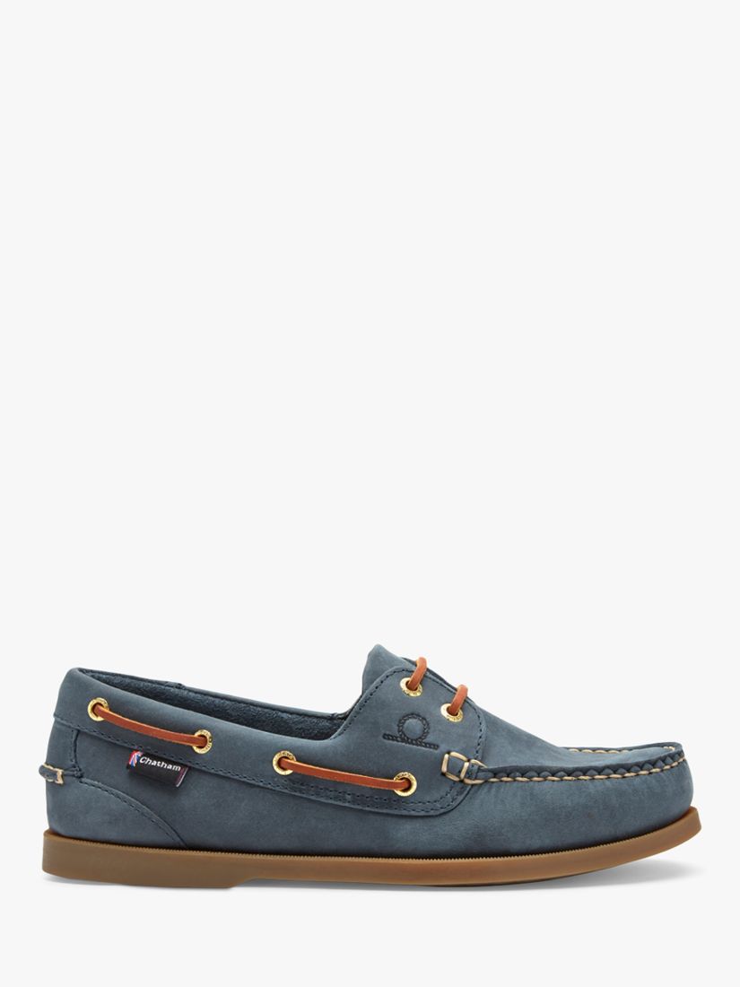Chatham Deck II G2 Leather Boat Shoes, Blue, 7