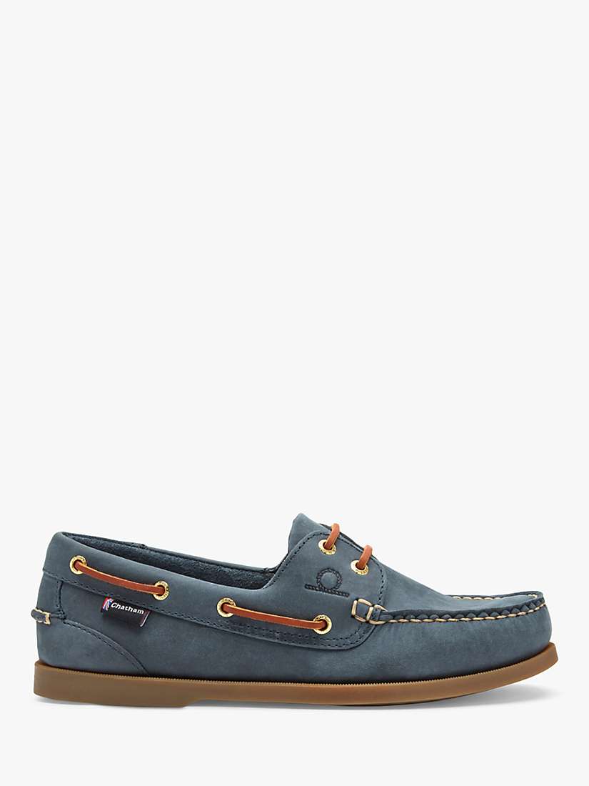 Buy Chatham Deck II G2 Leather Boat Shoes, Blue Online at johnlewis.com