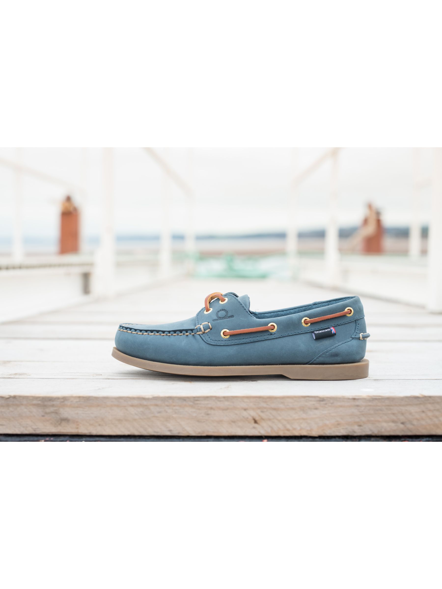 Chatham Deck II G2 Leather Boat Shoes, Blue, 7