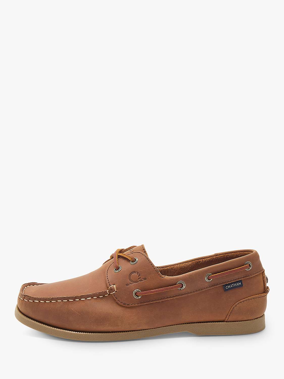 Buy Chatham Galley II Leather Boat Shoes, Dark Tan Online at johnlewis.com