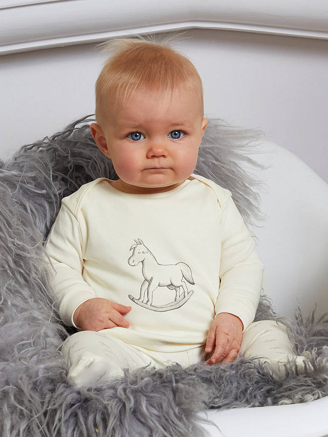 The Little Tailor Baby Rocking Horse Top, Cream