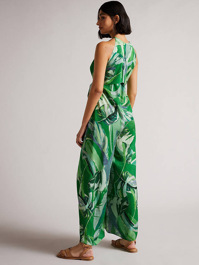 Ted Baker Synthetic Verine Tropical Floral Romper in Green Womens Jumpsuits and rompers Ted Baker Jumpsuits and rompers 