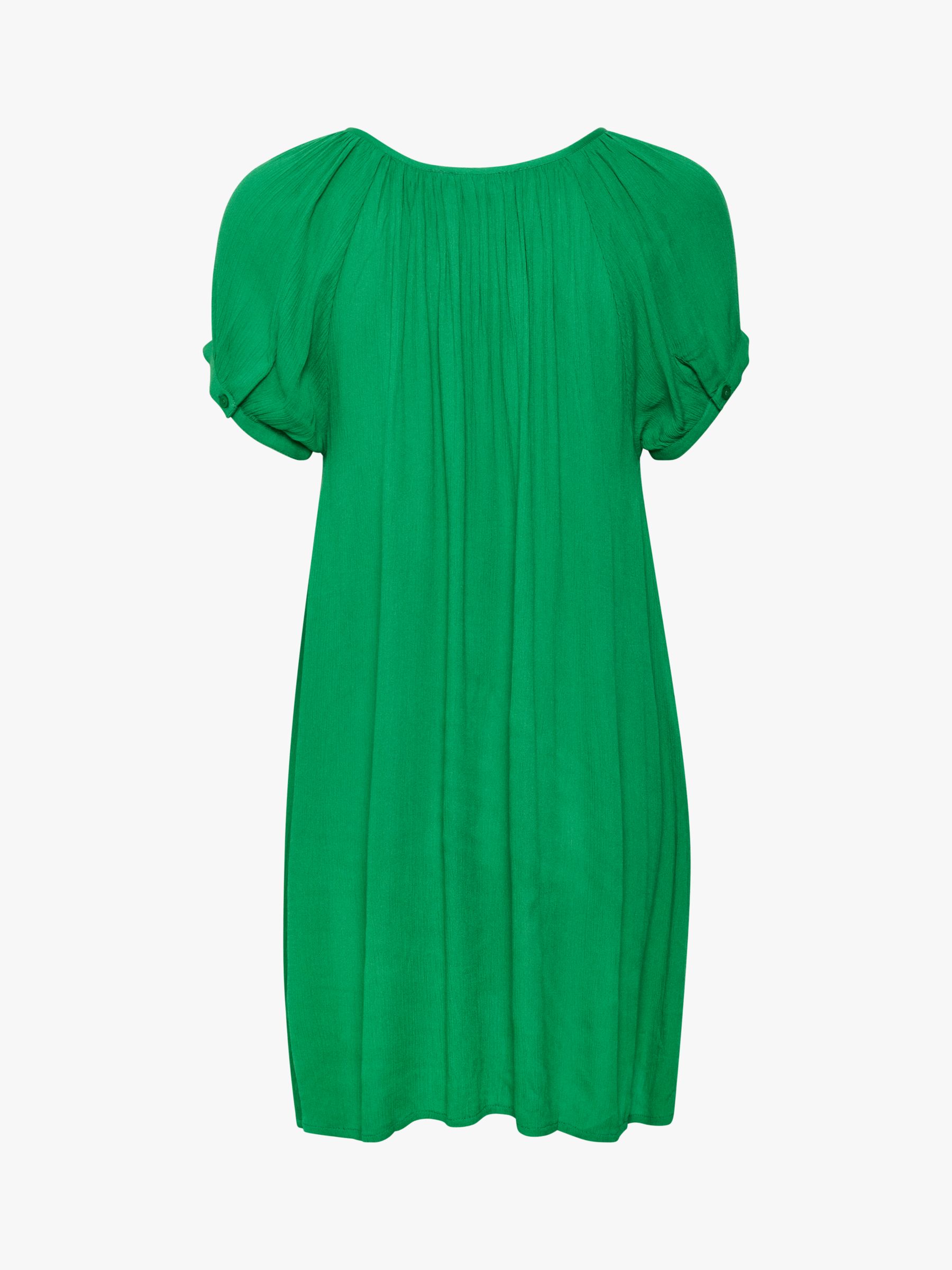 KAFFE Amber Short Sleeve Tunic Top, Fern Green at John Lewis