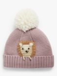 John Lewis Baby Hedgehog Crochet Beanie Hat, Pink