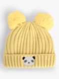 John Lewis Baby Panda Pom Pom Hat, Yellow