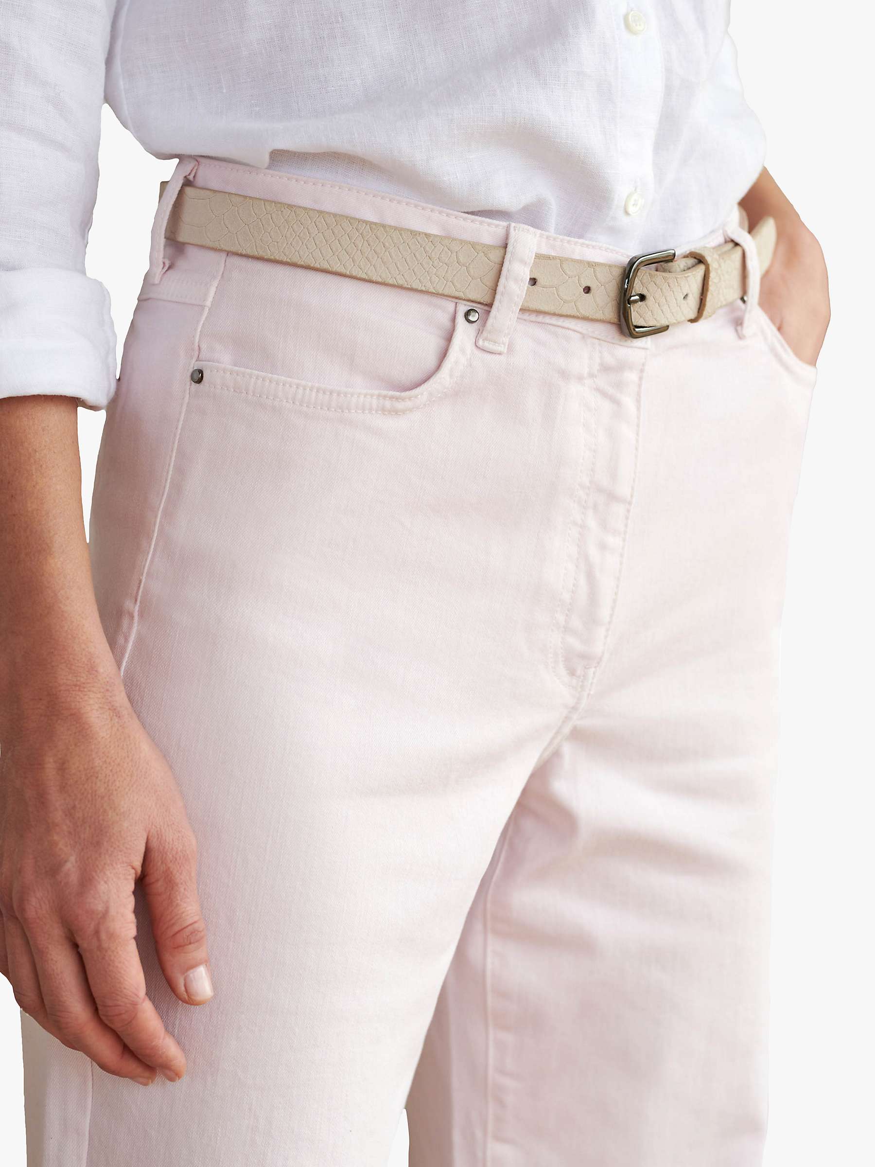 Buy Pure Collection Capri Trousers, Light Pink Online at johnlewis.com