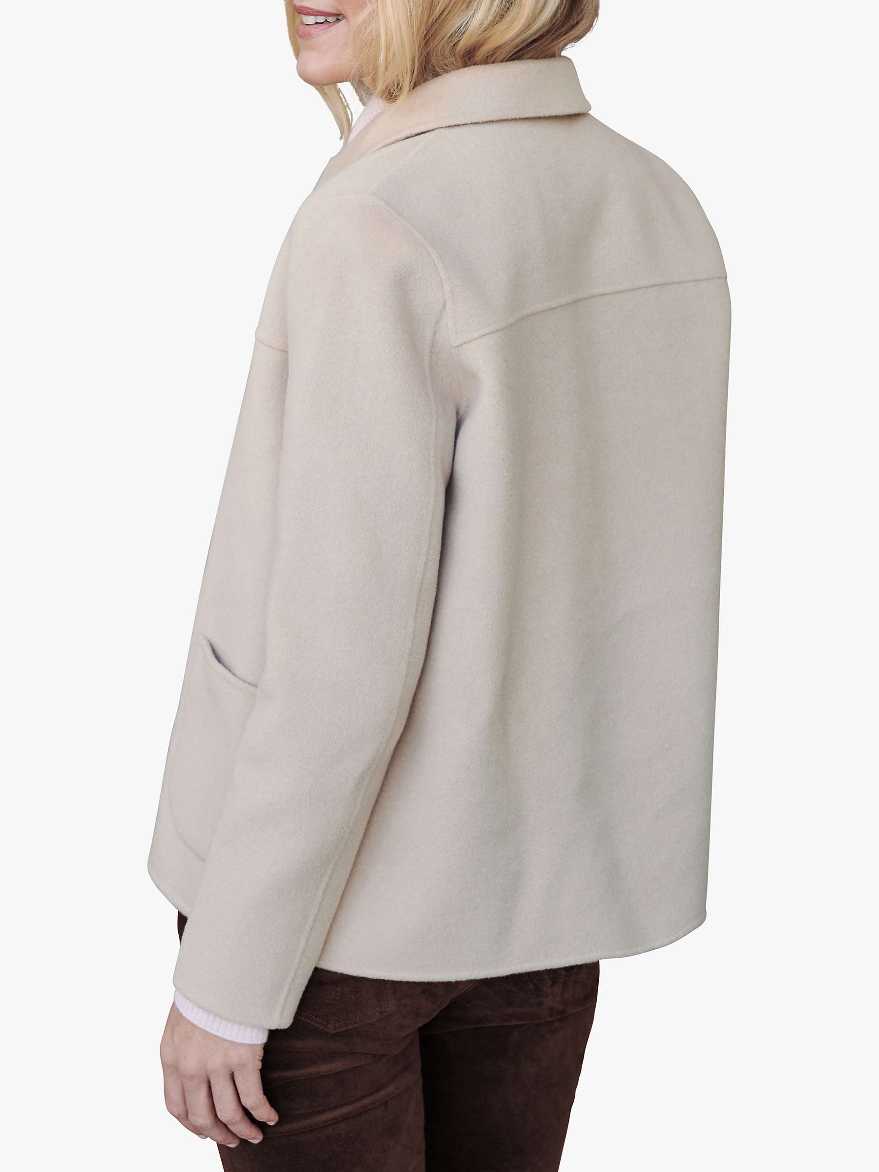 Pure Collection Double Faced Wool Jacket, Sand at John Lewis & Partners