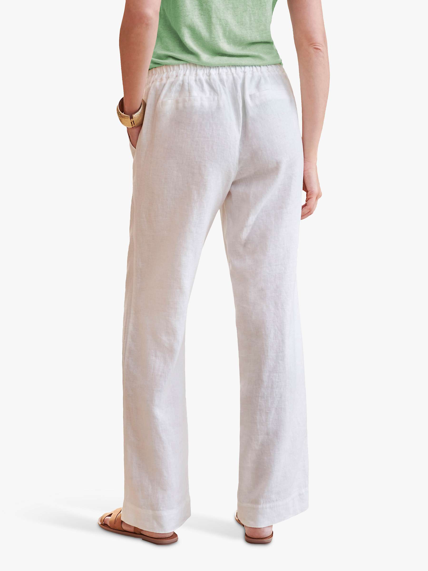Buy Pure Collection Wide Leg Trousers, Ivory Online at johnlewis.com