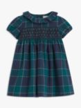 John Lewis Heirloom Collection Baby Check Smocked Yoke Dress