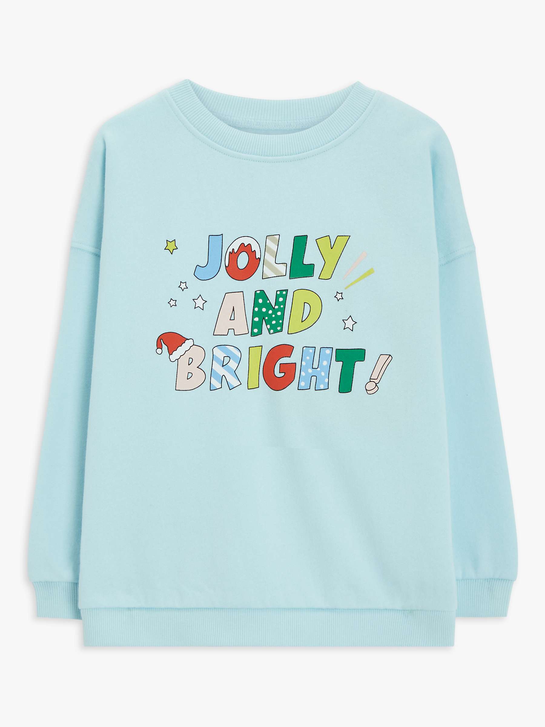 Buy John Lewis ANYDAY Kids' Jolly & Bright Christmas Jumper, Blue Online at johnlewis.com
