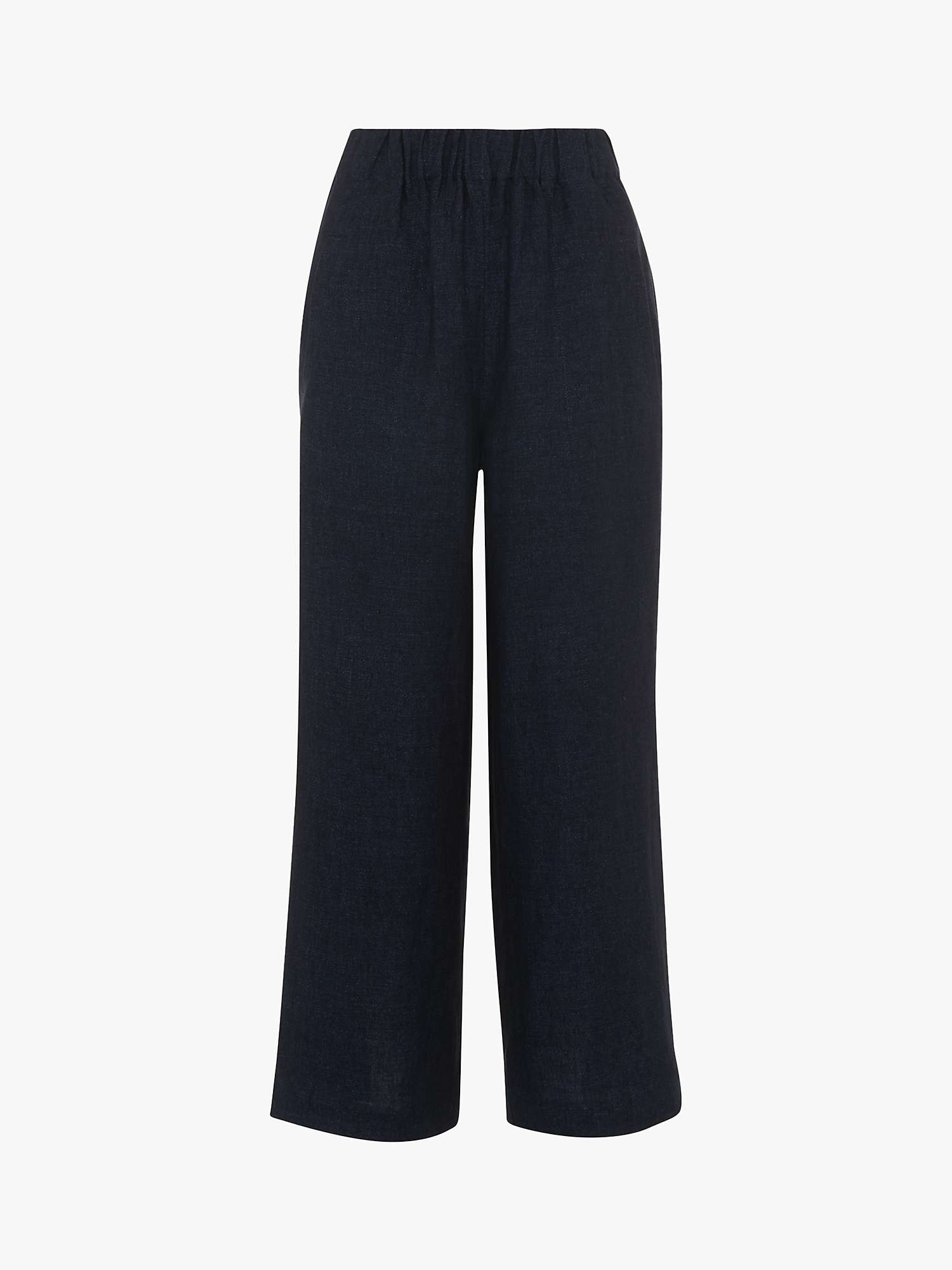 Buy Whistles Linen Trousers, Navy Online at johnlewis.com