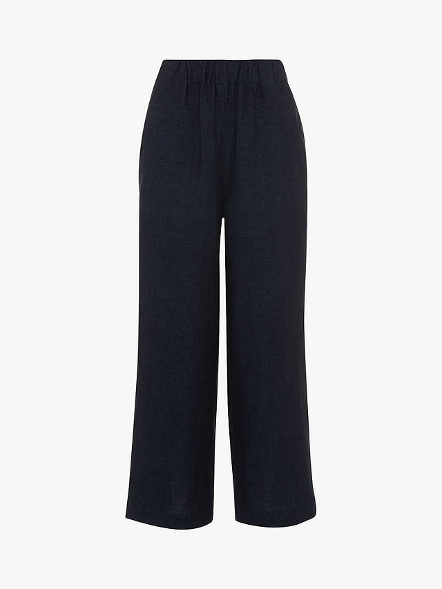 Whistles Linen Trousers, Navy