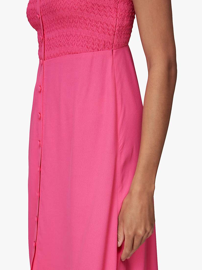 Buy Whistles Gracia Smocked Dress, Pink Online at johnlewis.com