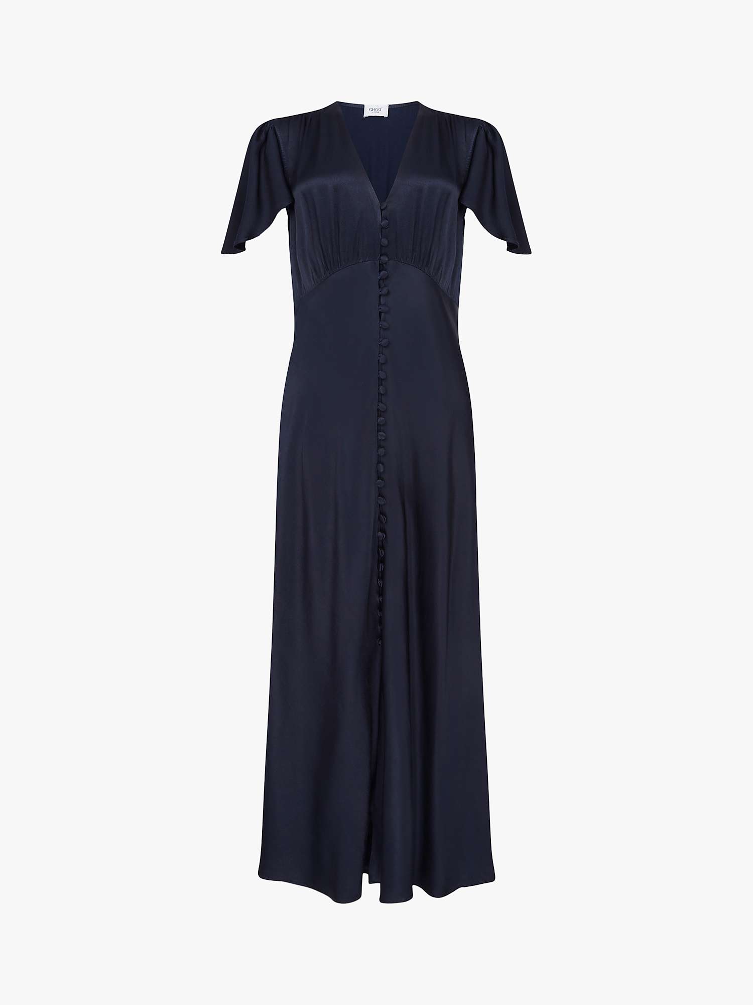 Buy Ghost Grace Satin Swing Midi Dress Online at johnlewis.com