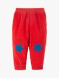 Frugi Kids' Organic Cotton Reversible Stars & Penguins Trousers, Red/Multi