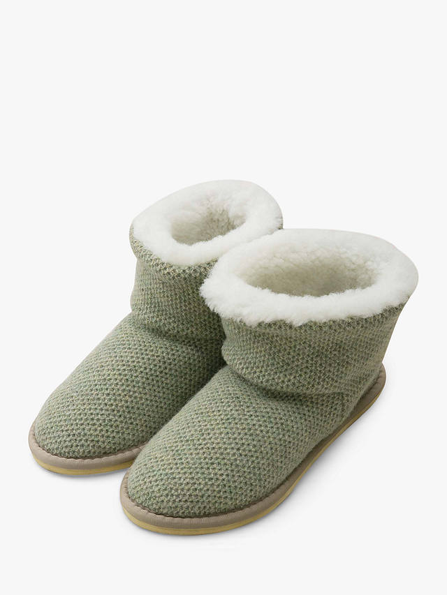 Celtic & Co. Knitted Boot Slippers, Sage