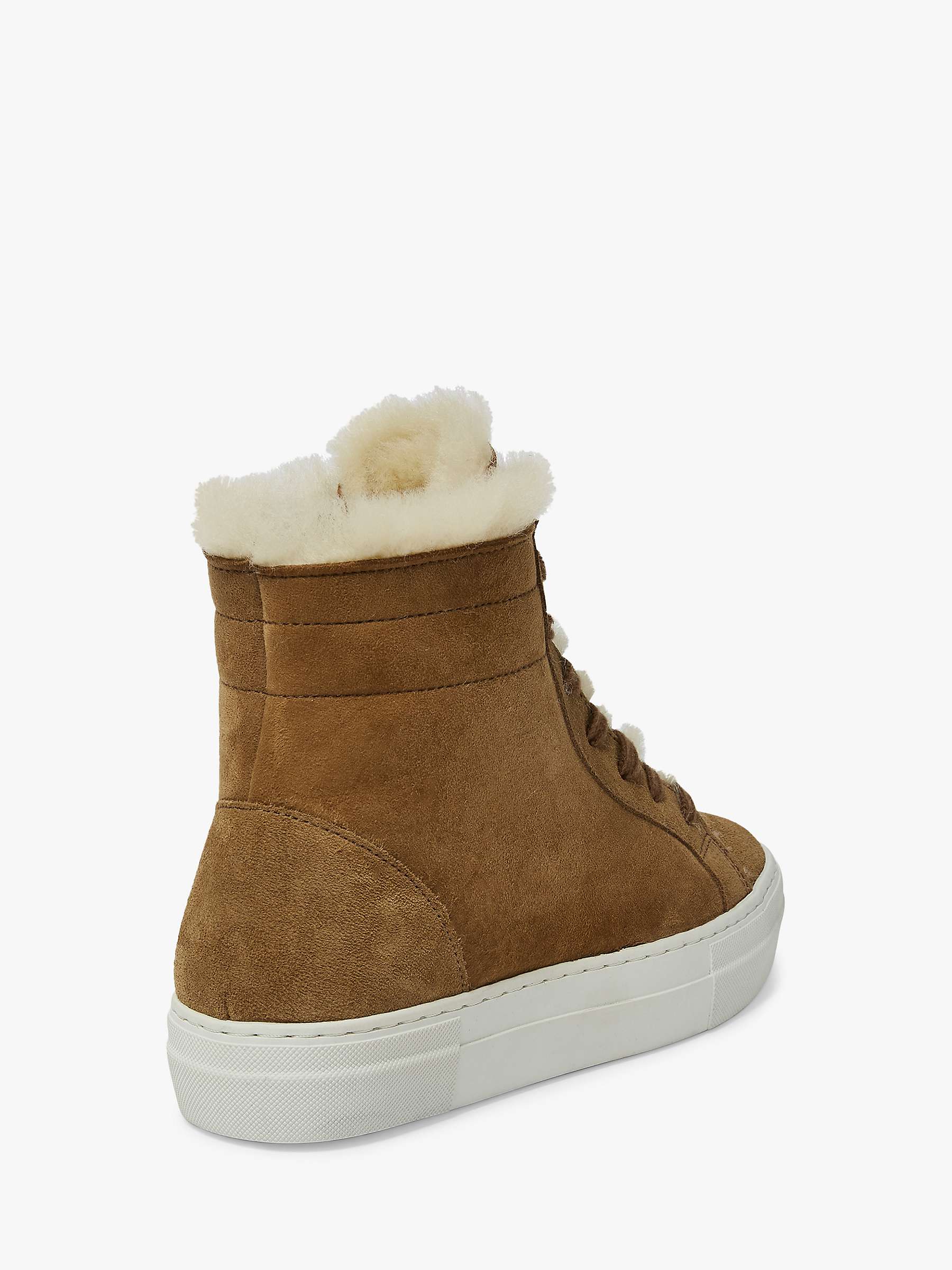 Buy Celtic & Co. Sheepskin High Top Trainers, Whisky Online at johnlewis.com