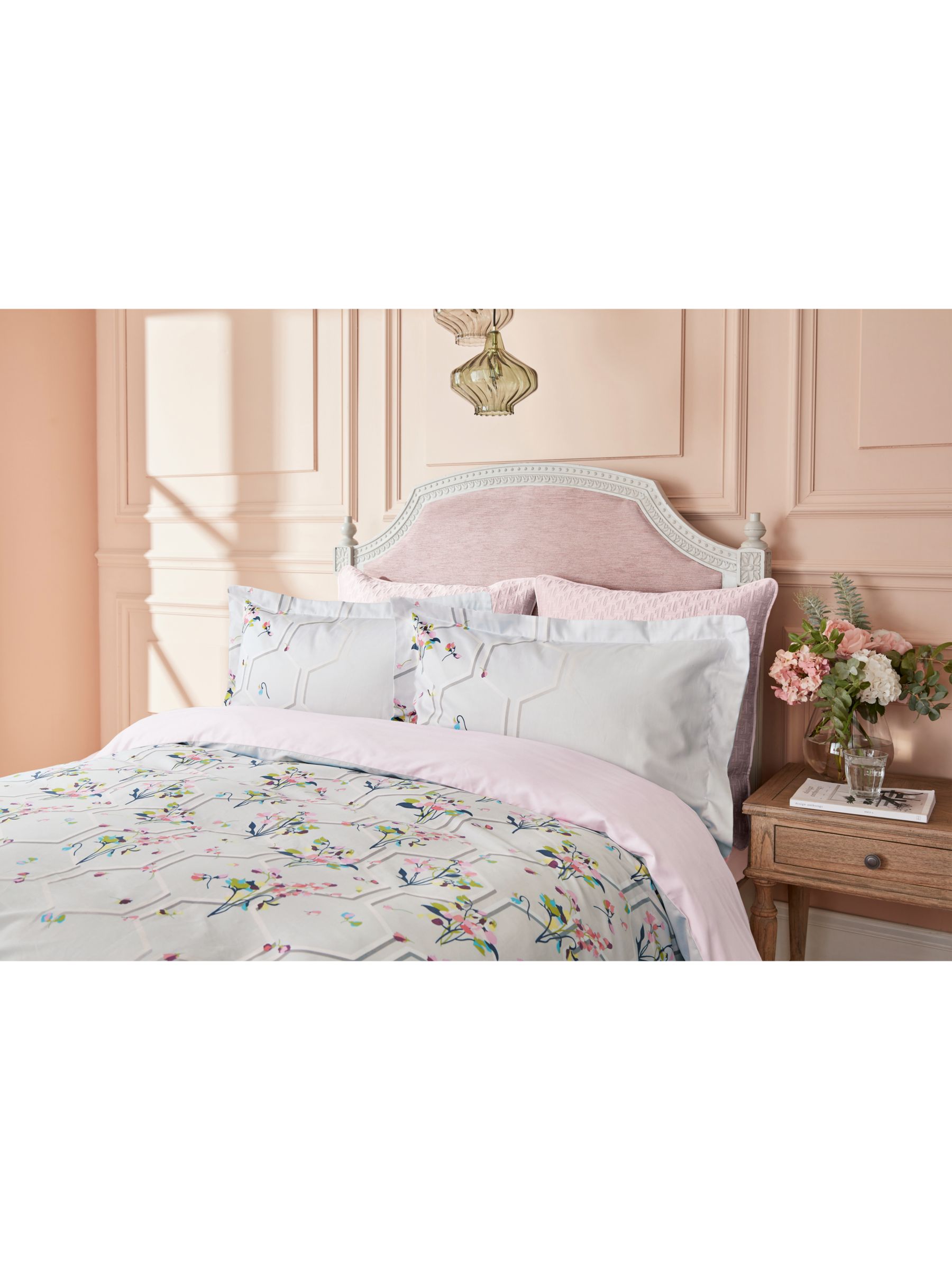 Ted Baker Peppermint Floral Trellis Pillowcase, Grey