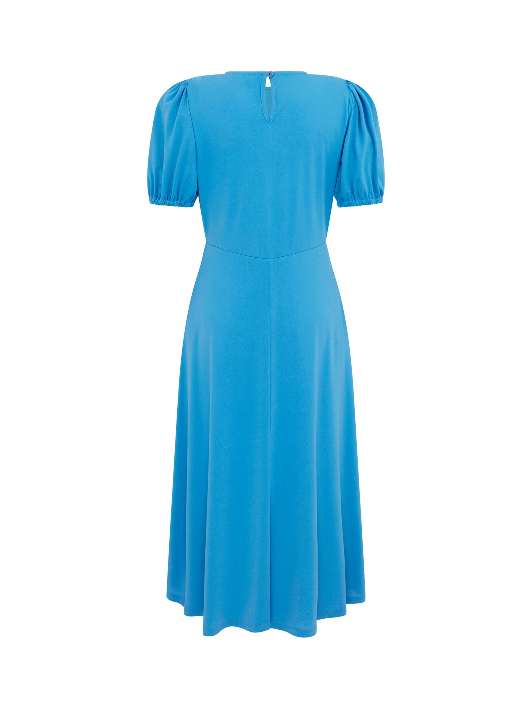 Finery Mya Short Sleeve Jersey Midi Dress, Sky Blue at John Lewis ...