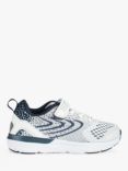 Trotters Hampton Sport Kids' Bolts Riptape Trainers, White/Navy