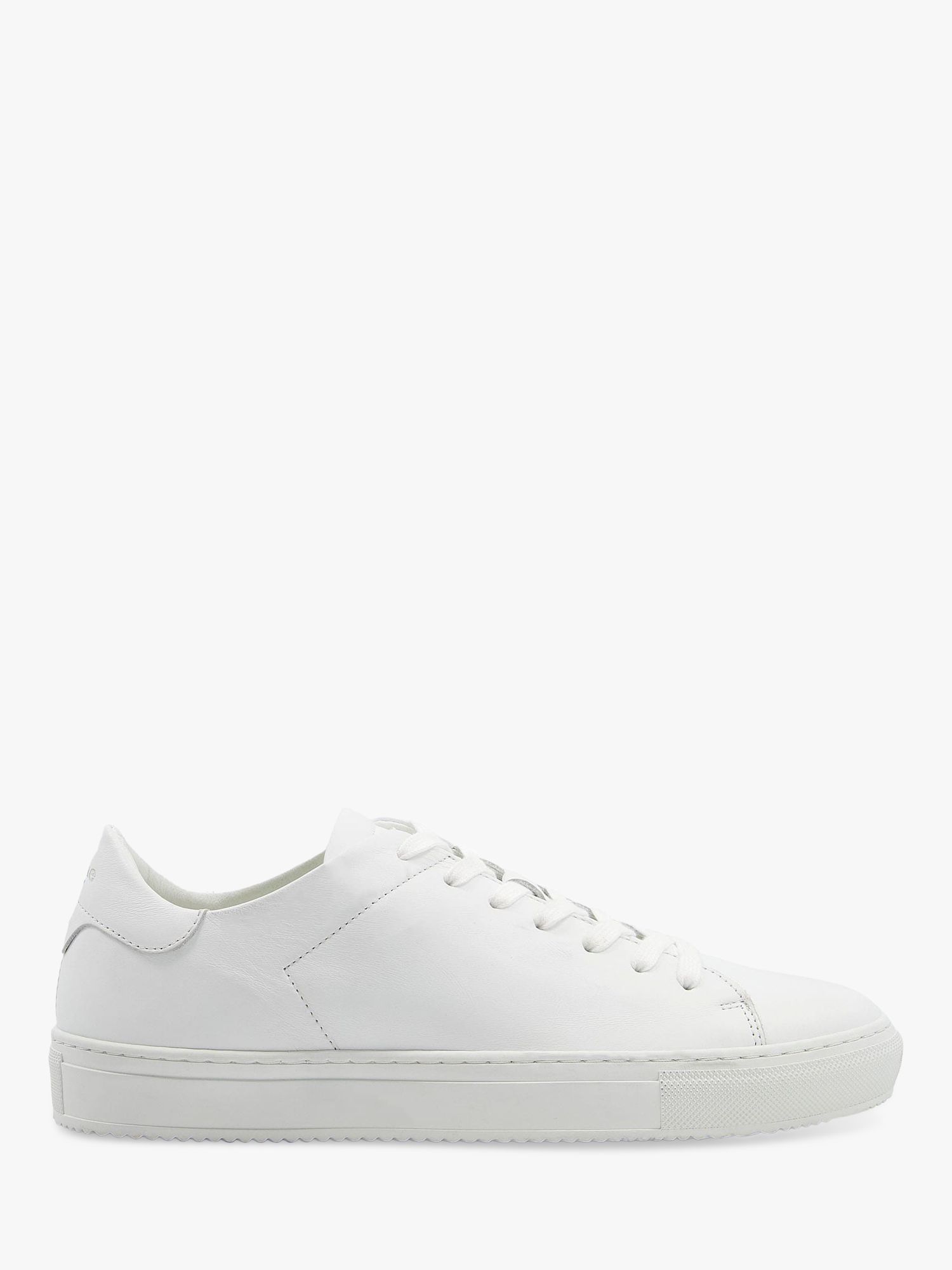 Dune Throne Leather Retro Cupsole Trainers, White at John Lewis & Partners