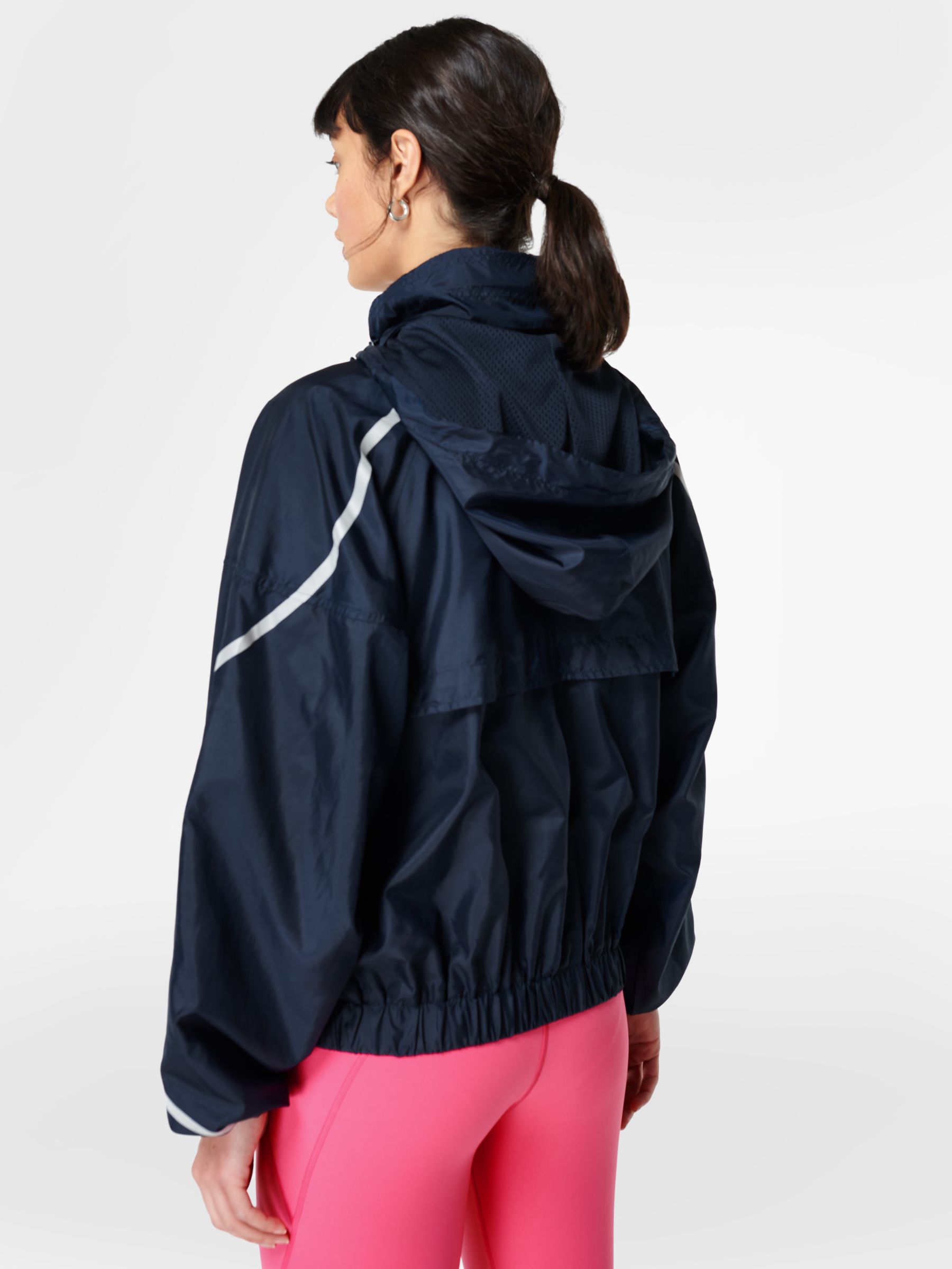 Sweaty Betty Pack Away Lightweight Jacket, Navy at John Lewis & Partners