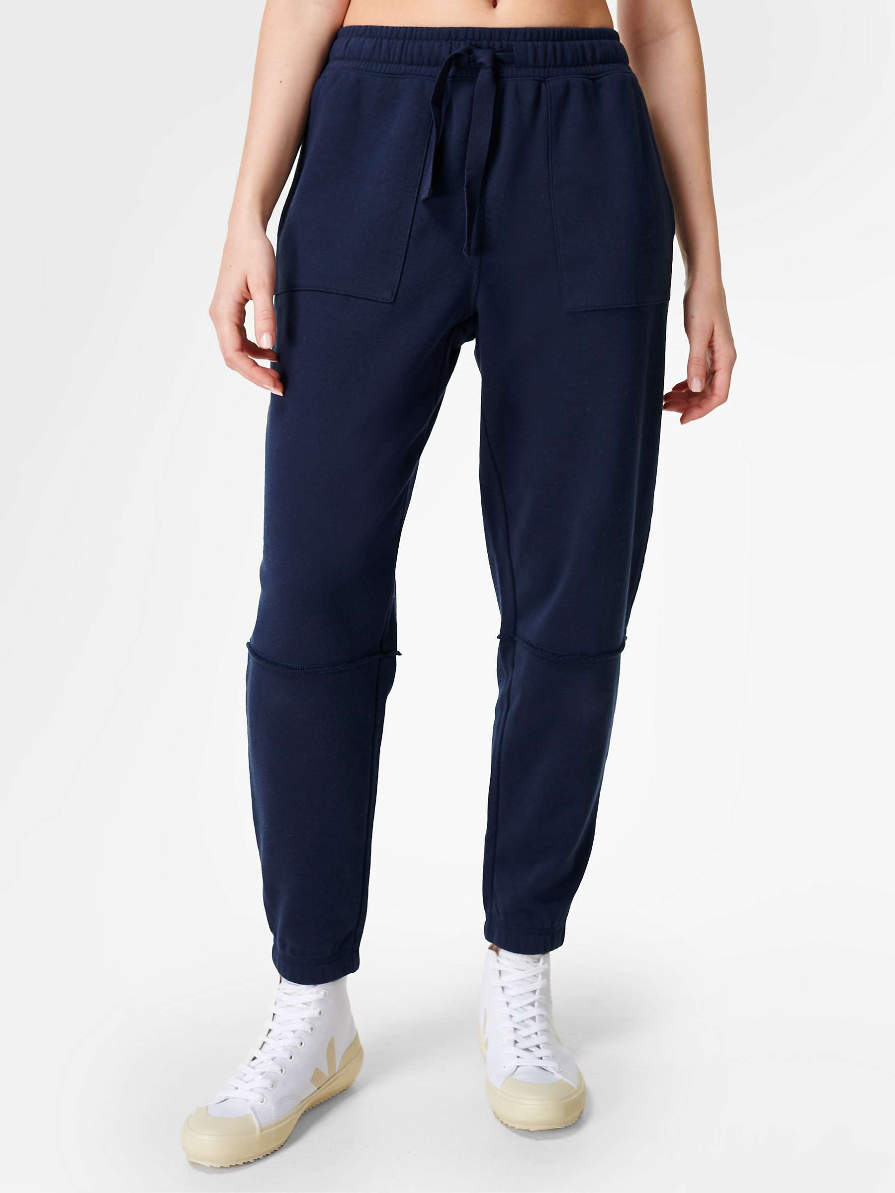 Sweaty Betty Revive Relaxed Fit Joggers, Navy Blue at John Lewis & Partners