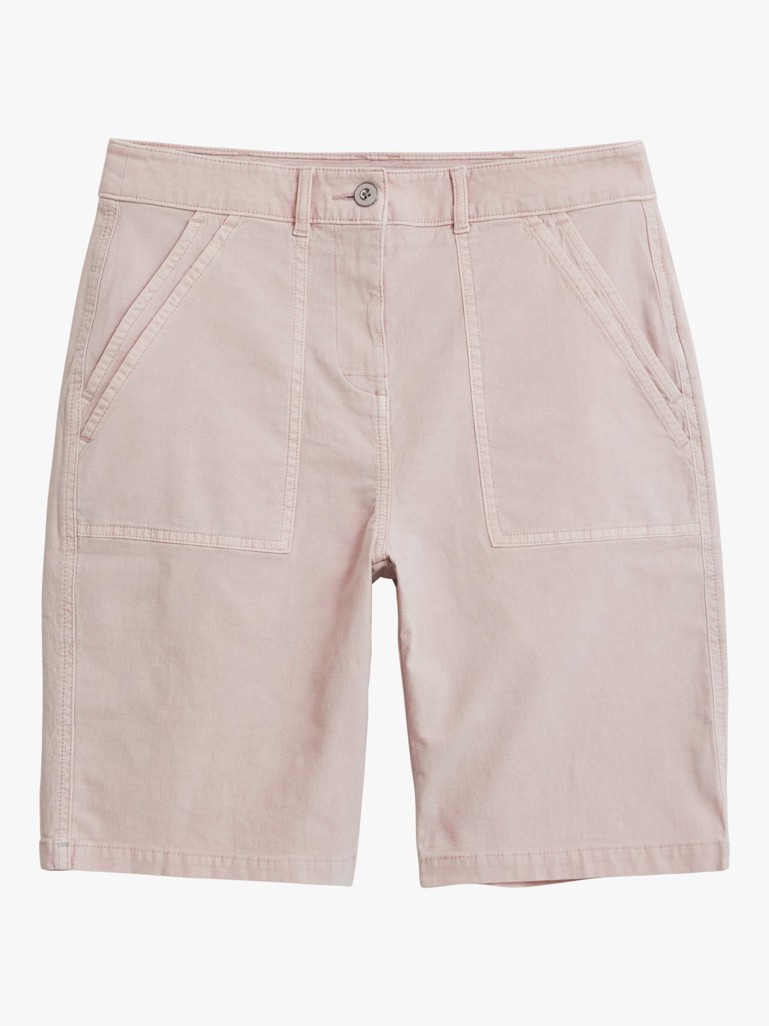 White Stuff Twister Linen Blend Shorts, Light Pink at John Lewis & Partners