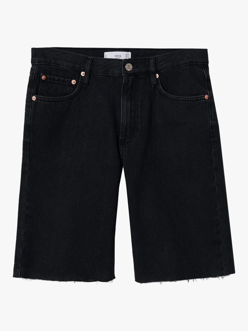 Mango High Waist Denim Bermuda Shorts