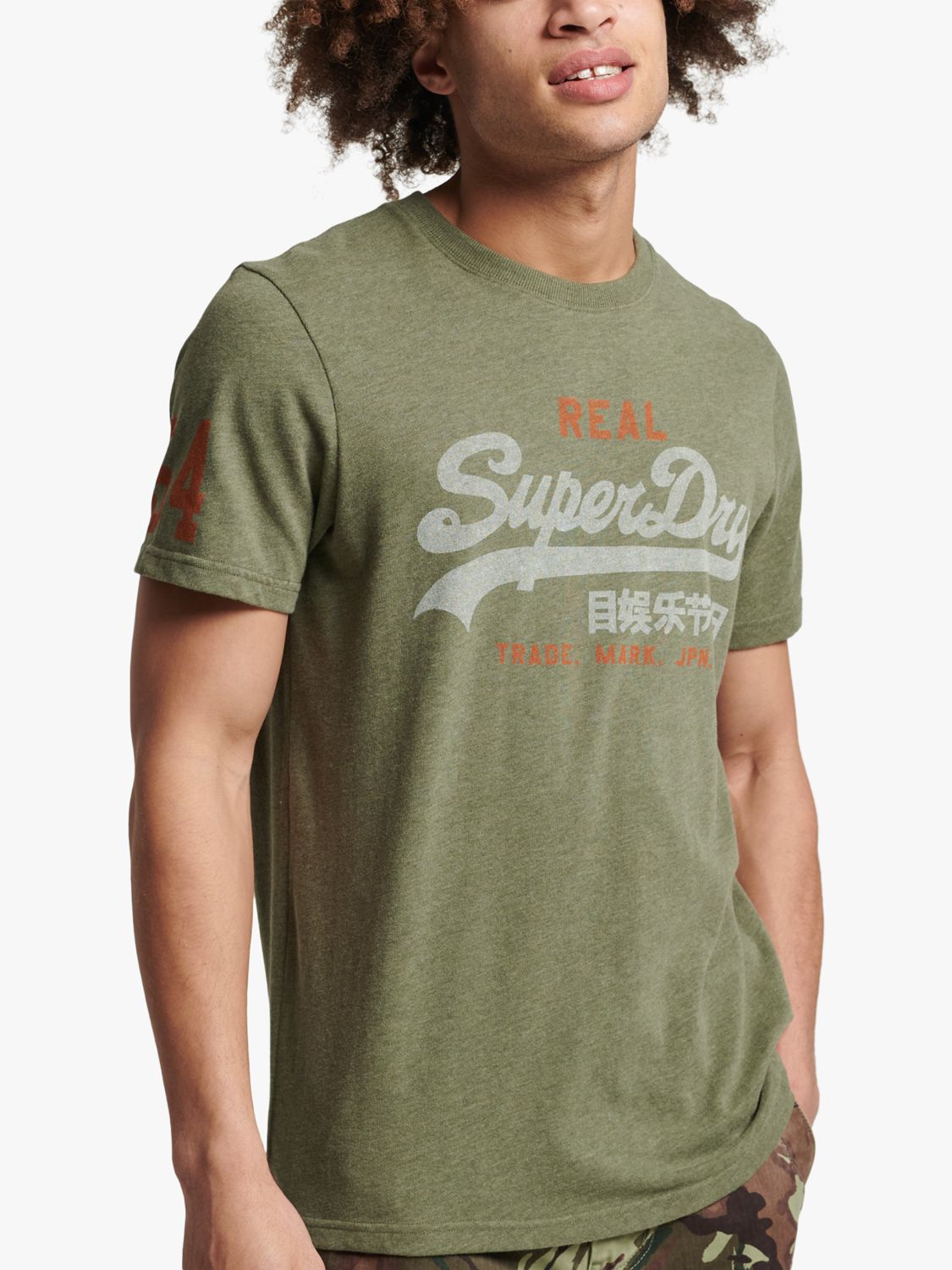 Superdry Vintage Thrift T-Shirt, Thrift Olive Marl, S