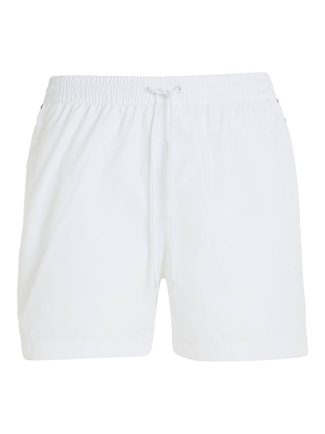 Calvin Klein Core Logo Tape Recycled Swim Shorts, Classic White