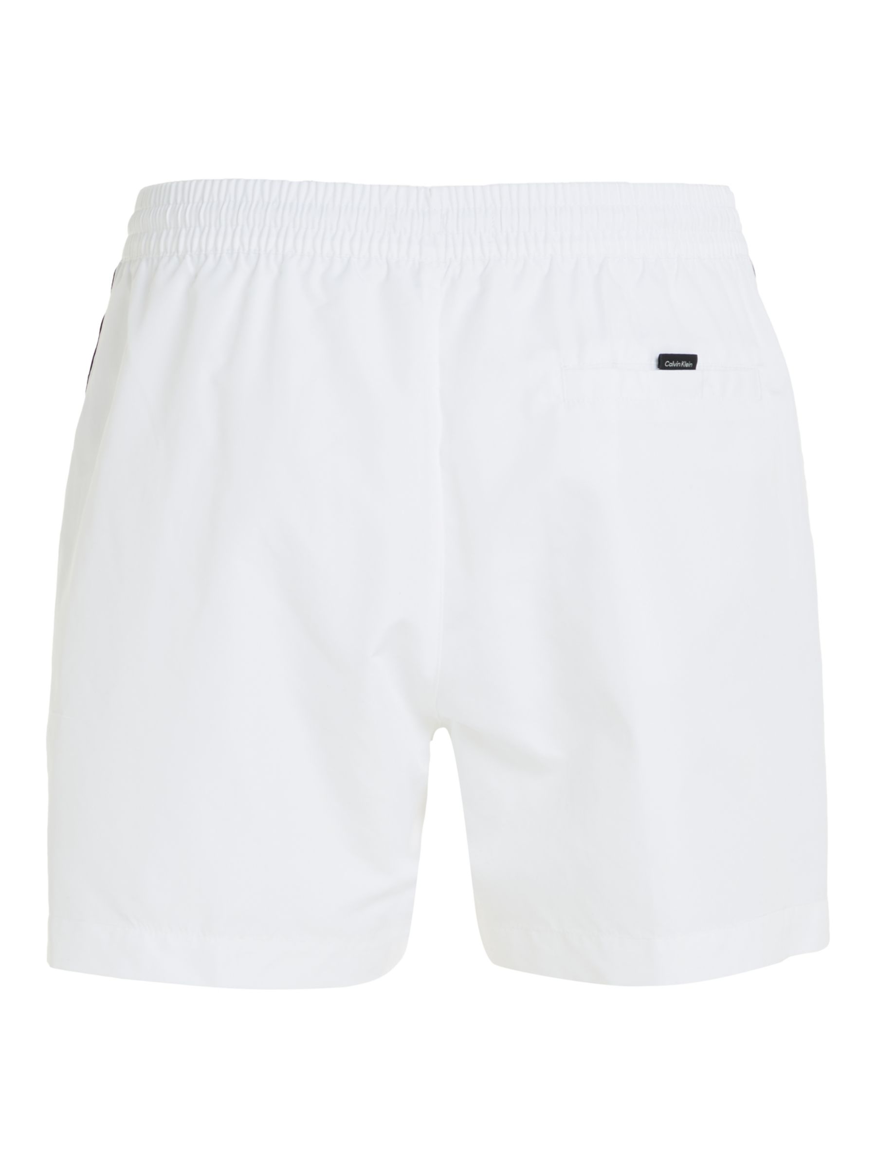 Calvin Klein Core Logo Tape Recycled Swim Shorts, Classic White, S