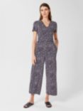 Hobbs Lina Pebble Print Jersey Jumpsuit, Navy/Ivory