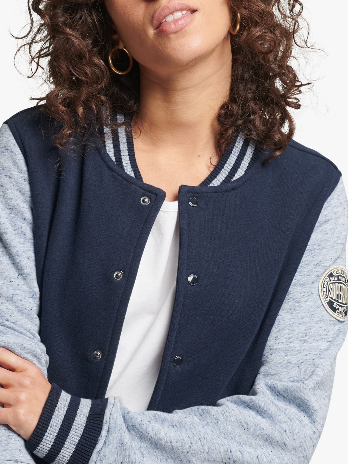 LV x YK Embroidered Faces Varsity Blouson - Luxury Blue