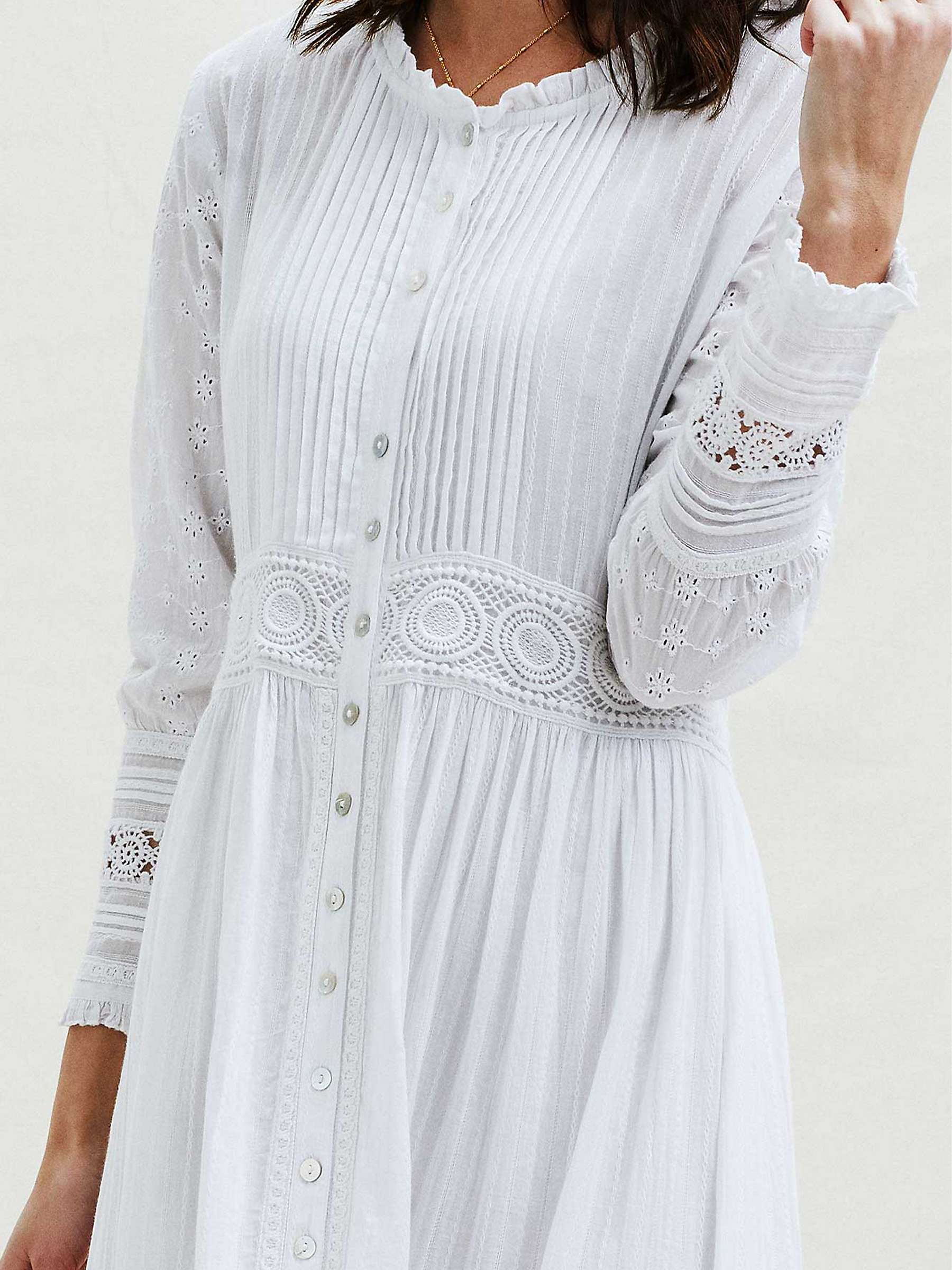 Buy Aspiga Broderie Maxi Dress, White Online at johnlewis.com