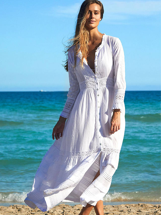 Aspiga Broderie Maxi Dress, White