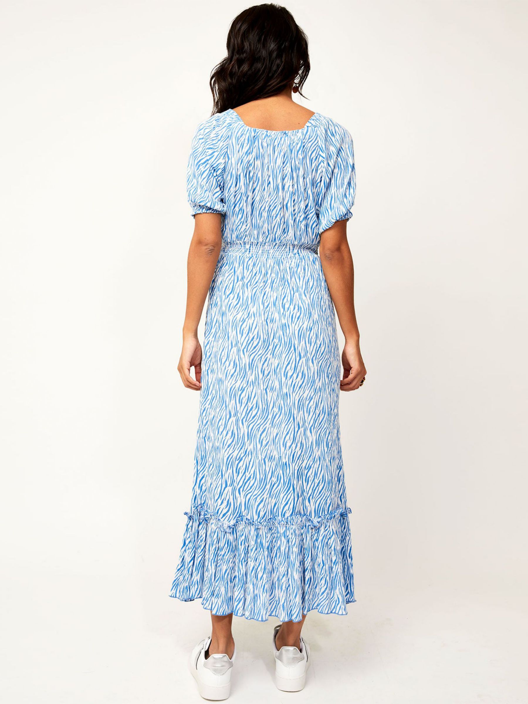 Buy Aspiga Zebra Print Maxi Dress, Marina Blue Online at johnlewis.com
