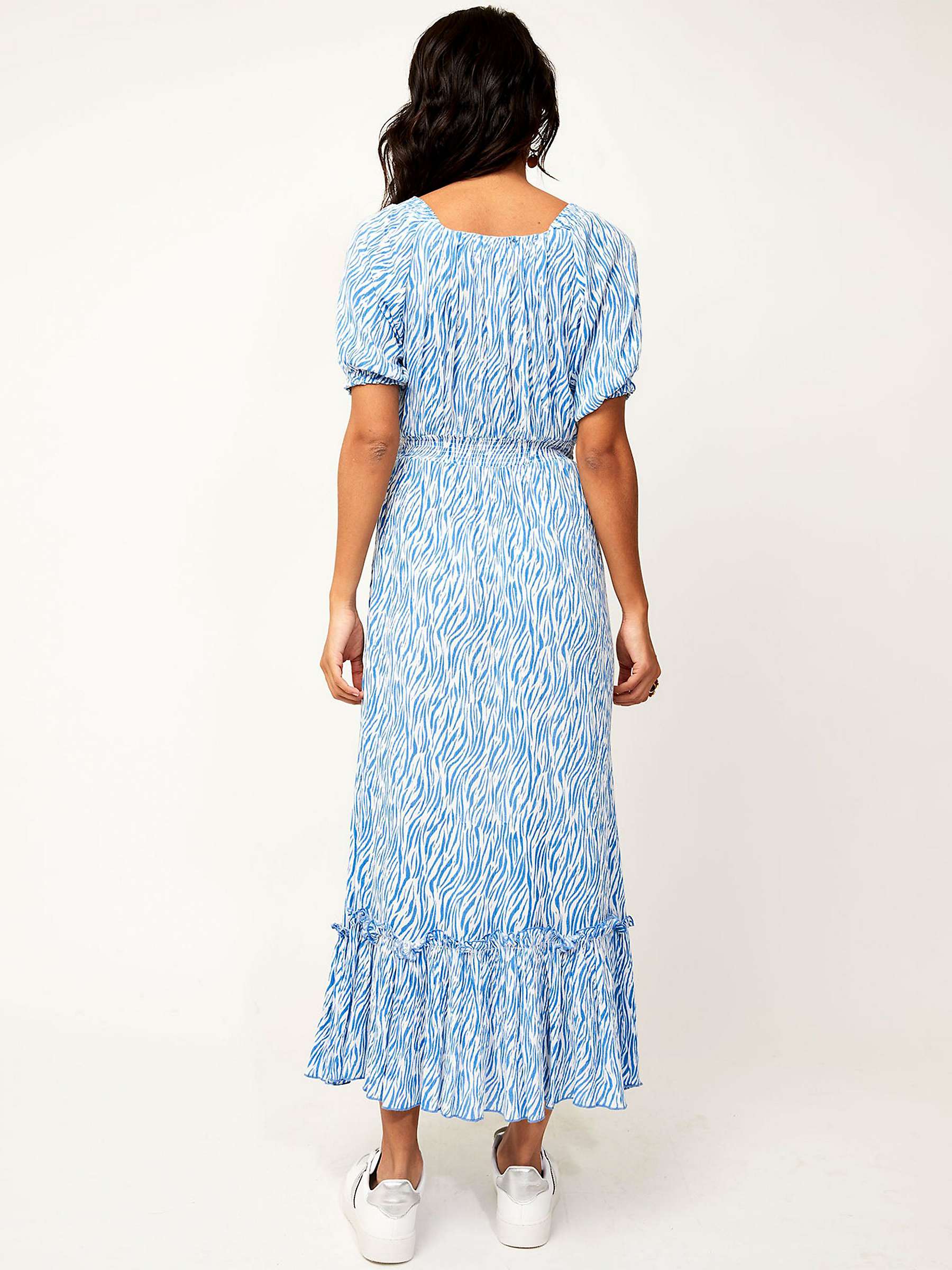 Buy Aspiga Zebra Print Maxi Dress, Marina Blue Online at johnlewis.com