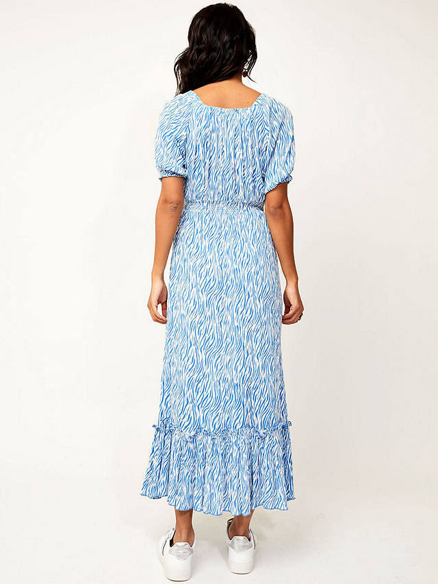 Aspiga Zebra Print Maxi Dress, Marina Blue