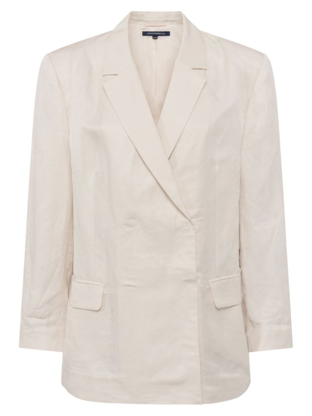 French Connection Arlo Drape Suit Jacket, Natural, 6