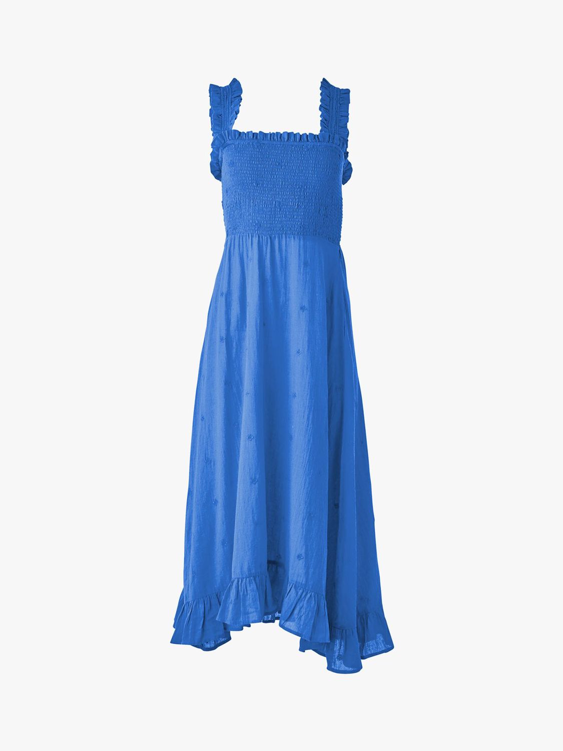Aspiga Rhianna Cotton Embroidered Sleeveless Midi Dress, Marina Blue, XS